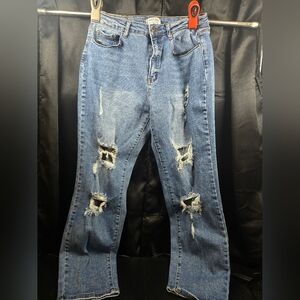 Wax Jeans Distressed Blue‎ Jeans Size 13/31